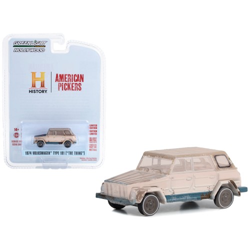 1974 Volkswagen Thing (Type 181) Beige (Weathered) 'American Pickers' (2010-Current) TV Series 'Hollywood Series' Release 39 1/64 Diecast Model Car by Greenlight