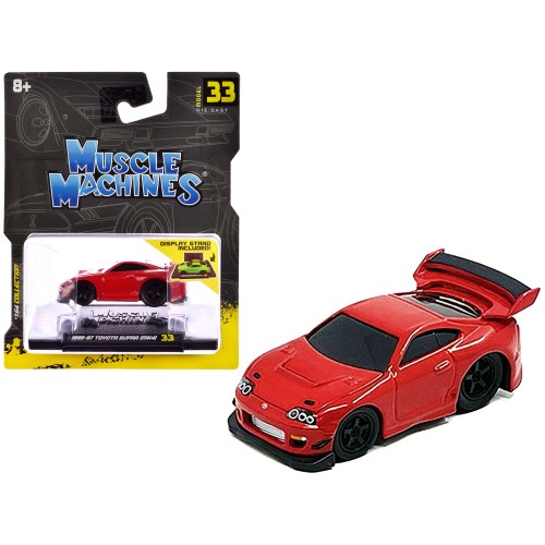 1995-1997 Toyota Supra (MK4) Red 1/64 Diecast Model Car by Muscle Machines