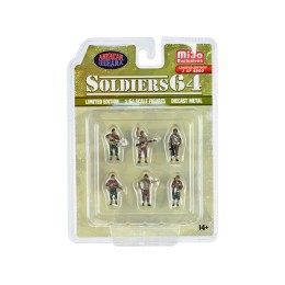 'Soldiers 64' 6 piece Diecast Set Military Figures Limited Edition to 4800 pieces Worldwide for 1/64 Scale Models by American Diorama