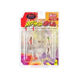 'Hip Hop Girls' 6 piece Diecast Set (4 Women 2 Dog Figures) Limited Edition to 4800 pieces Worldwide 1/64 Scale Models by American Diorama