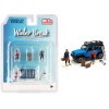 'Winter Break' Diecast Set of 6 pieces (2 Figurines and 4 Accessories) for 1/64 Scale Models by American Diorama