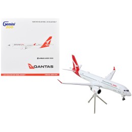 Airbus A220-300 Commercial Aircraft 'QantasLink - Qantas Airways' (VH-4XB) White with Red Tail 'Gemini 200' Series 1/200 Diecast Model Airplane by GeminiJets
