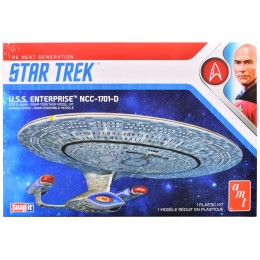 Skill 2 Model Kit U.S.S. Enterprise NCC-1701-D Space Ship 'Star Trek: The Next Generation' (1987) TV Series 1/2500 Scale Model by AMT