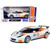 Lotus Evora GT4 #41 'Gulf Oil' Light Blue with White and Orange Stripes 1/24 Diecast Model Car by Motormax