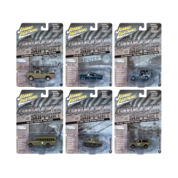 'Military' Set B of 6 pieces 2024 Release 2 Limited Edition Diecast Models by Johnny Lightning