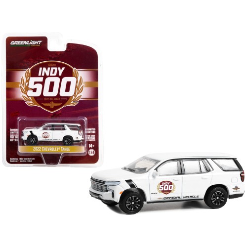 2022 Chevrolet Tahoe White '106th Running of the Indianapolis 500 Official Vehicle' (2022) 'Anniversary Collection' Series 15 1/64 Diecast Model Car by Greenlight