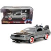 DeLorean DMC (Time Machine) Brushed Metal 'Back to the Future Part III' (1990) Movie 'Hollywood Rides' Series 1/32 Diecast Model Car by Jada