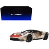 Ford GT Heritage Edition #5 'Holman Moody' Gold Metallic with Red and White Graphics 1/18 Model Car by Autoart