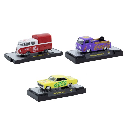 'Coca-Cola' Set of 3 pieces Release 53 Limited Edition to 10000 pieces Worldwide 1/64 Diecast Model Cars by M2 Machines