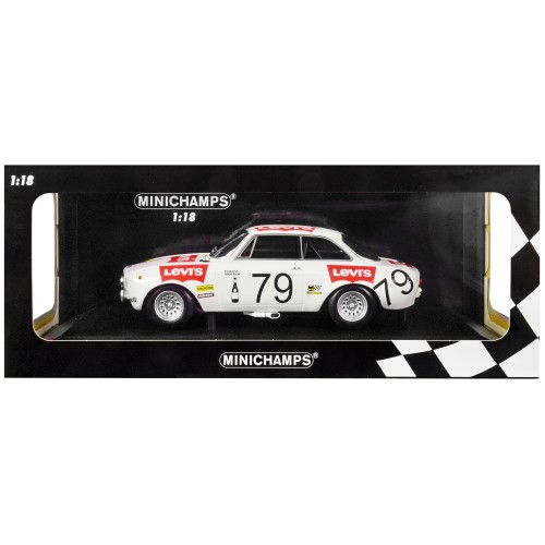 Alfa Romeo 1300 GTA #79 Pierre Rubens - Charles-Axel van Ryn 'Levi's' 24 Hours of Spa (1971) Limited Edition to 300 pieces Worldwide 1/18 Diecast Model Car by Minichamps