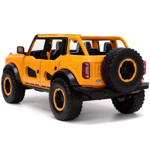 2021 Ford Bronco Orange Metallic with Extra Wheels 'Just Trucks' Series 1/24 Diecast Model Car by Jada