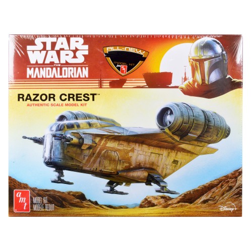 Skill 2 Model Kit Razor Crest Spaceship 'Star Wars: The Mandalorian' 1/72 Scale Model by AMT