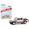 2021 Jeep Gladiator Pickup Truck 'Super Jeep Tribute' White with Red and Blue Stripes 'Hobby Exclusive' Series 1/64 Diecast Model Car by Greenlight