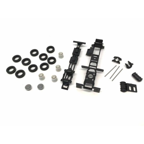 Short Chassis Kit for Kenworth Peterbilt and GMC Cabs 1/87 (HO) Plastic Model by Promotex
