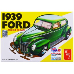 Skill 2 Model Kit 1939 Ford Tudor Sedan 'Street Rod' Series 1/25 Scale Model by AMT
