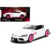 2020 Toyota Supra White Metallic with Pink Wheels 'Pink Slips' Series 1/32 Diecast Model Car by Jada