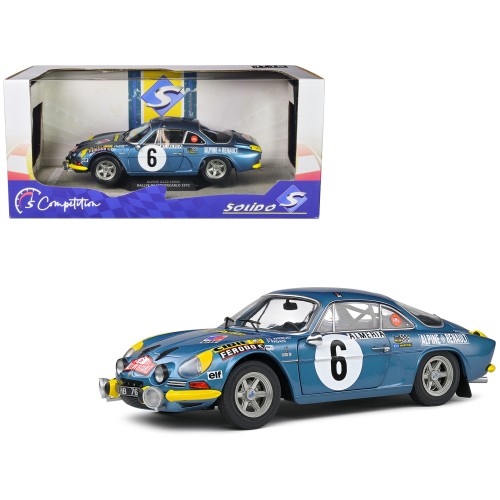 Alpine A110 1600S #6 Jean-Claude Andruet - Pierre Pagani 'Rallye Montecarlo' (1972) 'Competition' Series 1/18 Diecast Model Car by Solido