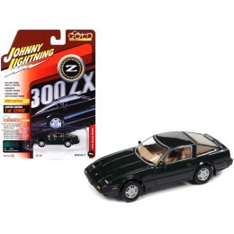 1984 Nissan 300ZX Dark Green with Black Stripes 'Classic Gold Collection' Series Limited Edition to 12480 pieces Worldwide 1/64 Diecast Model Car by Johnny Lightning