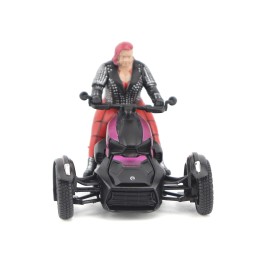 Can-Am Ryker 3-Wheel Motorcycle Pink Punk and Black with Driver Figure 1/32 Diecast Model by BRP Models