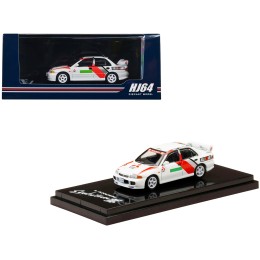 Mitsubishi Lancer RS Evolution III RHD (Right Hand Drive) Scortia White 'Groupe A Promotion' 1/64 Diecast Model Car by Hobby Japan