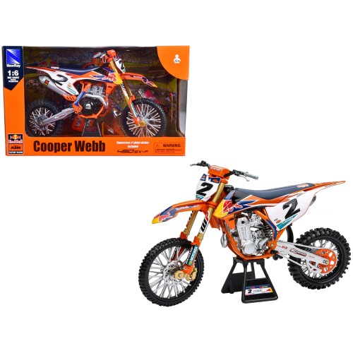 KTM 450 SX-F #2 Cooper Webb 'Red Bull KTM Factory Racing' SuperCross 1/6 Diecast Model by New Ray