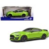 2020 Ford Mustang Shelby GT500 Grabber Lime Green Metallic with Black Top and Stripes 1/18 Diecast Model Car by Solido