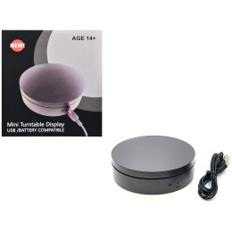 Mini Turntable Rotating Display Stand 4.75' with Black Base for 1/64 Scale Model Cars