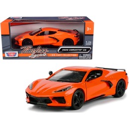 2020 Chevrolet Corvette C8 Stingray Orange 'Timeless Legends' 1/24 Diecast Model Car by Motormax