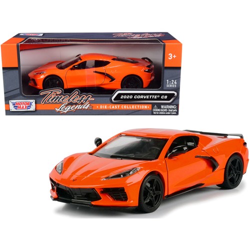 2020 Chevrolet Corvette C8 Stingray Orange 'Timeless Legends' 1/24 Diecast Model Car by Motormax
