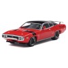 1971 Plymouth GTX Rally Red with Black Top and Stripes 1/43 Diecast Model by IXO Models