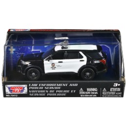 2022 Ford Police Interceptor Utility 'LAPD (Los Angeles Police Department)' Black and White 'Law Enforcement and Public Service' Series 1/43 Diecast Model Car by Motormax