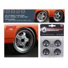 Street Fighter Mag Wheel and Tire Set of 4 pieces from '1970 Plymouth RoadRunner 'The Hammer' 'Fast & Furious' Movie 1/18 by GMP