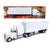Peterbilt 379 Truck with Dry Goods Trailer White 'Long Haul Trucker' Series 1/32 Diecast Model by New Ray