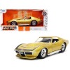 1969 Chevrolet Corvette Stingray ZL-1 Gold Metallic with Black Stripe 'Bigtime Muscle' Series 1/24 Diecast Model Car by Jada