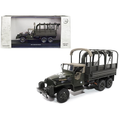 GMC CCKW353 Wrecker Tow Truck Olive Drab 'United States Army' 1/43 Diecast Model by Militaria Die Cast