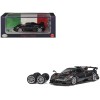 Pagani Imola Dark Gray Metallic with Carbon and Orange Accents with Extra Wheels 1/64 Diecast Model Car by CM Model