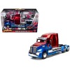 Western Star 57X Truck Tractor 'Spider-Man' Blue and Red Metallic 'Hollywood Rides' Series 1/24 Diecast Model by Jada