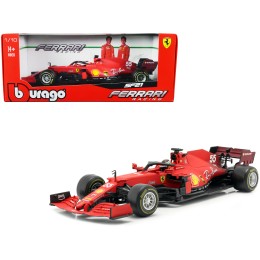 Ferrari SF21 #55 Carlos Sainz Formula One F1 Car 'Ferrari Racing' Series 1/18 Diecast Model Car by Bburago