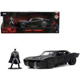 Batmobile Matt Black with Batman Diecast Figurine 'The Batman' (2022) Movie 'DC Comics' 1/32 Diecast Model Car by Jada