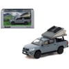 Toyota Hilux Pickup Truck RHD (Right Hand Drive) Gray with Camping Equipment 'Road64' Series 1/64 Diecast Model Car by Tarmac Works