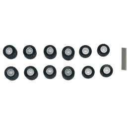 All-Terrain Wheel Sets (2 Front and 4 Rear) 1/87 (HO) Plastic Model by Promotex