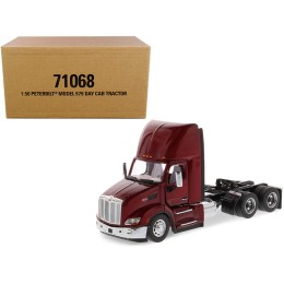 Peterbilt 579 Day Cab Truck Tractor Legendary Red 'Transport Series' 1/50 Diecast Model by Diecast Masters