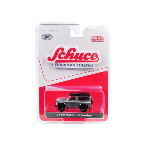 Land Rover Defender Silver 'European Classics' Series Limited Edition to 2400 pieces Worldwide 1/64 Diecast Model Car by Schuco