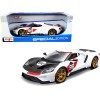 2021 Ford GT #98 White 'Heritage Edition' 1/18 Diecast Model Car by Maisto