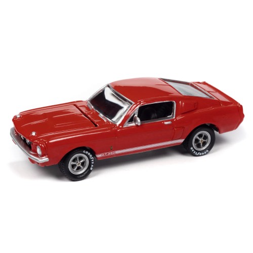 1967 Shelby GT-350 Red with White Side Stripes 'Mecum Auctions' 'Pop Culture' 2024 Release 2 1/64 Diecast Model Car by Johnny Lightning