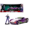 2009 Chevrolet Corvette Stingray with Joker Diecast Figurine 'DC Comics' Series 1/24 Diecast Model Car by Jada