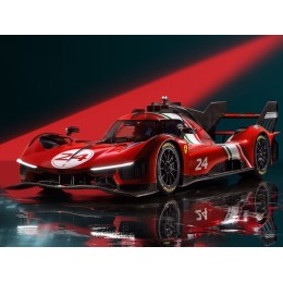 Ferrari 499P Modificata #24 Red 'Launch Version' with Acrylic Display Case 1/18 Model Car by LookSmart