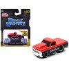 1972 Chevrolet C-10 Pickup Truck Red and Black 'Edelbrock' 1/64 Diecast Model Car by Muscle Machines
