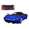 Pagani Huayra Blue with Black Top 1/18 Diecast Model Car by Motormax