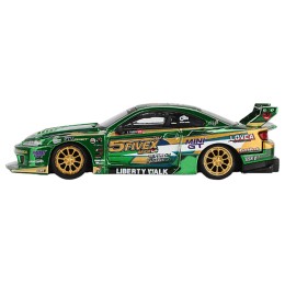 Nissan Silvia (S15) LB-Super Silhouette RHD (Right Hand Drive) 'Fausto Racing 2024' Green Metallic Limited Edition 1/64 Diecast Model Car by Mini GT